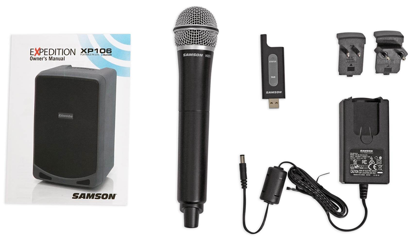 Samson 6" Portable Powered YouTube Karaoke Machine/System+(3) Mics+Tablet Stand