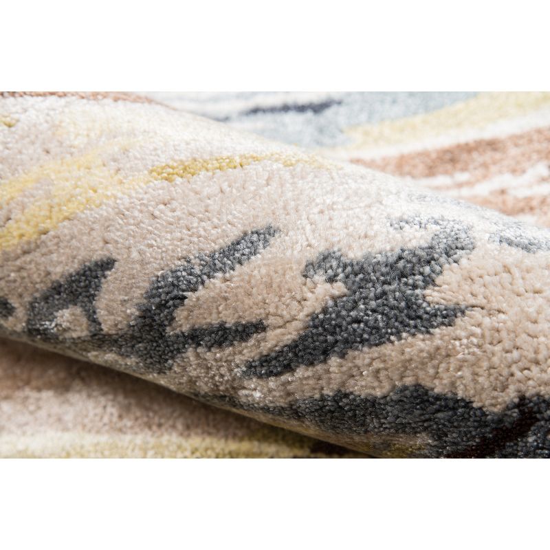 2'2"x8' Runner Swirl Loomed Rug Ivory/Black - Safavieh