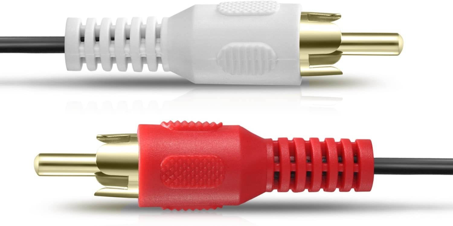 2-RCA Male to 2-RCA Male (6 FT), Fosmon Dual 2 RCA Cable, Stereo Audio 2RCA Cord Male to Male Connector