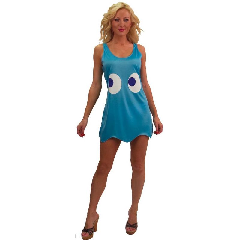 Seasonal Visions Pac-Man "Inky" Blue Deluxe Costume Tank Dress Adult/Teen Standard
