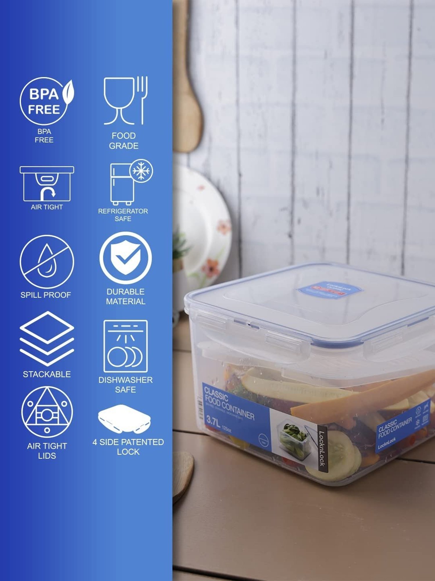 Lock & Lock Transparent Plastic Food Container