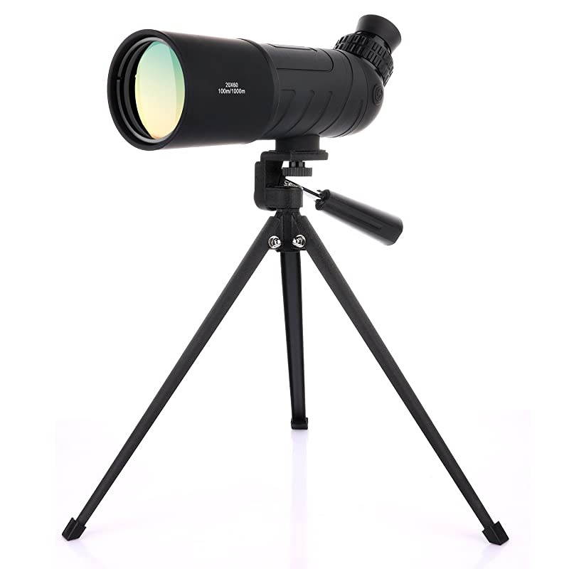 20x60 Angled Waterproof Spotting Scope with Tripod for Birdwatching Portable HD Monocular Telescope High Powered Scope  Shooting Archery Outdoor Activities
