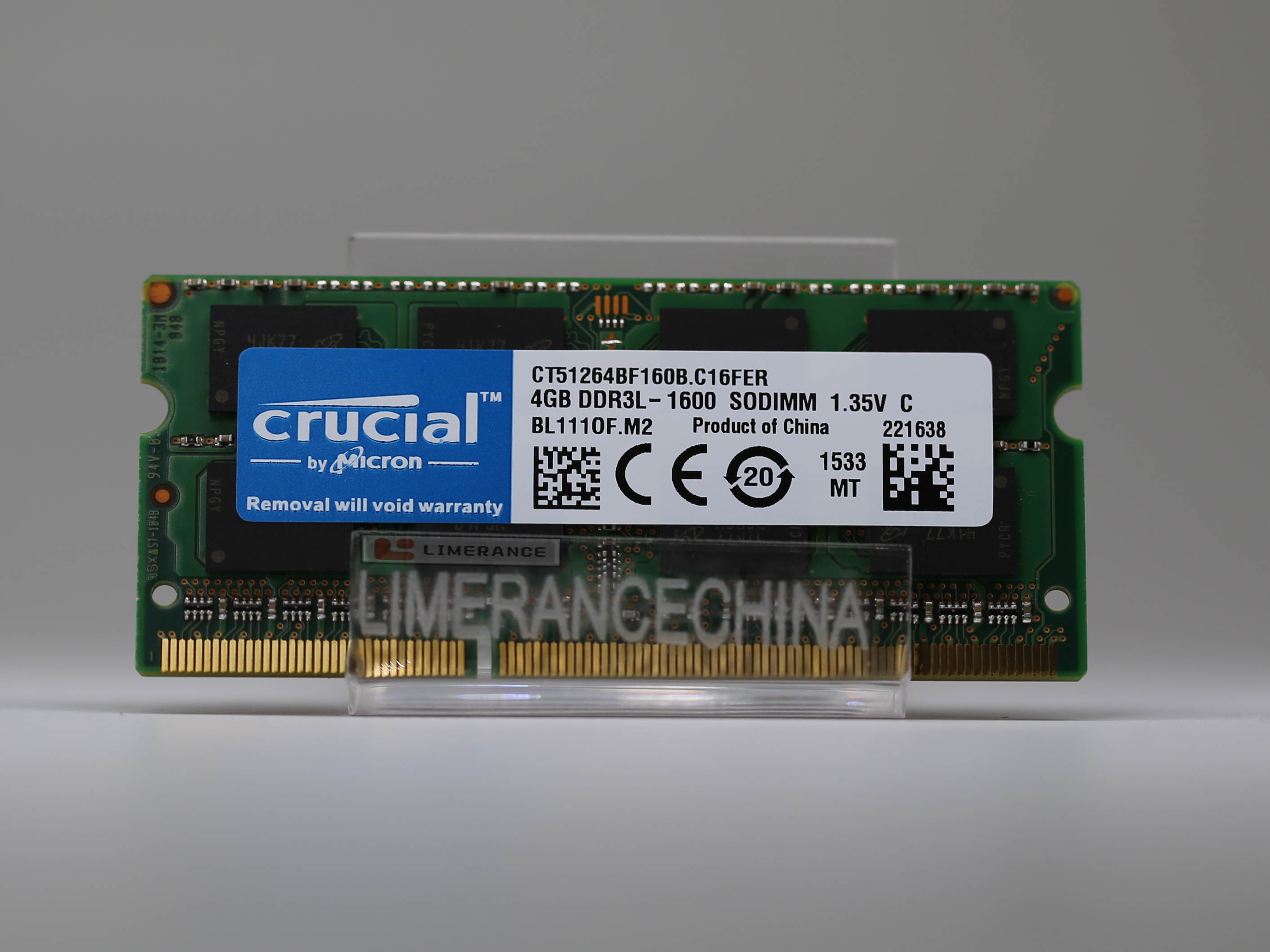 CT51264BF160B - Crucial 4GB 204-Pin DDR3 SO-DIMM DDR3L 1600 (PC3L 12800) Laptop Memory Model
