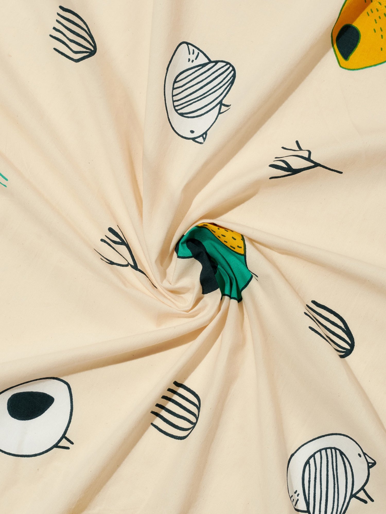 Fabindia Home Printed Pink 180 TC Cotton Single Size Bed Sheet with 2 Pillow Covers