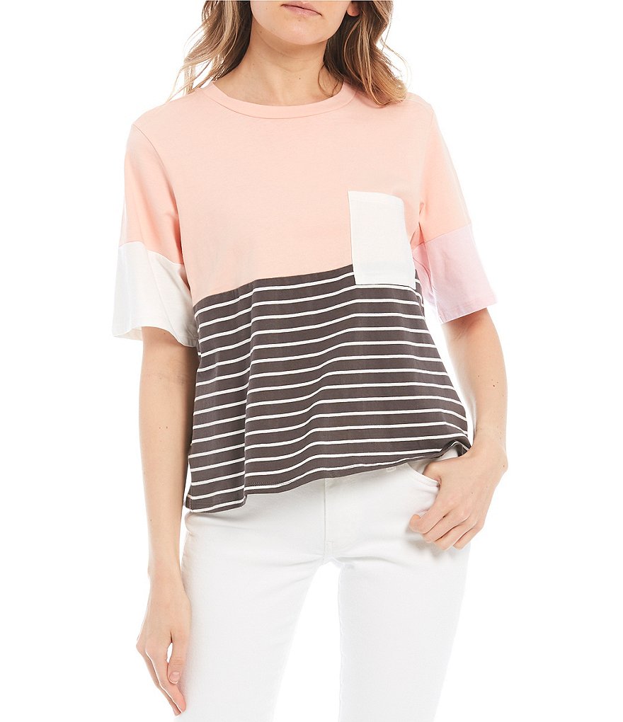 Love On A Hanger Colorblock Pocket Tee