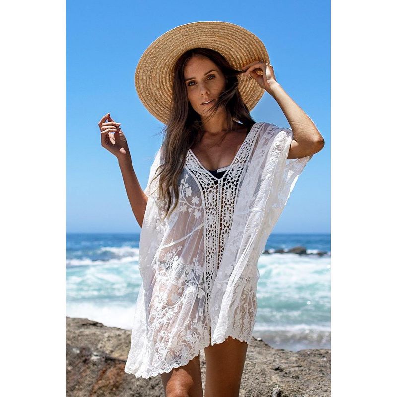 Women's White Lace Crochet Cover Up - Cupshe - One Size Fits Most, White