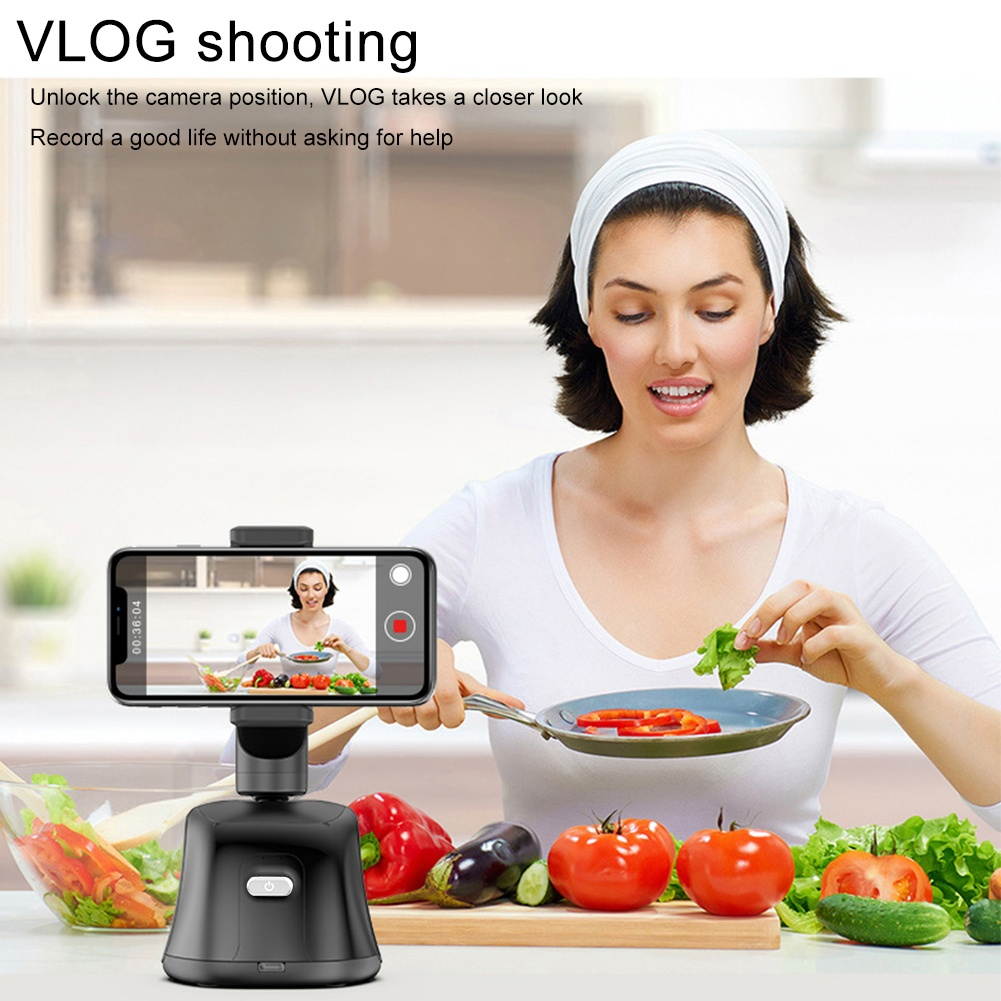 Portable Gimbal Stabilizer APP Control Auto Face Tracking 360&deg; Rotation Desktop