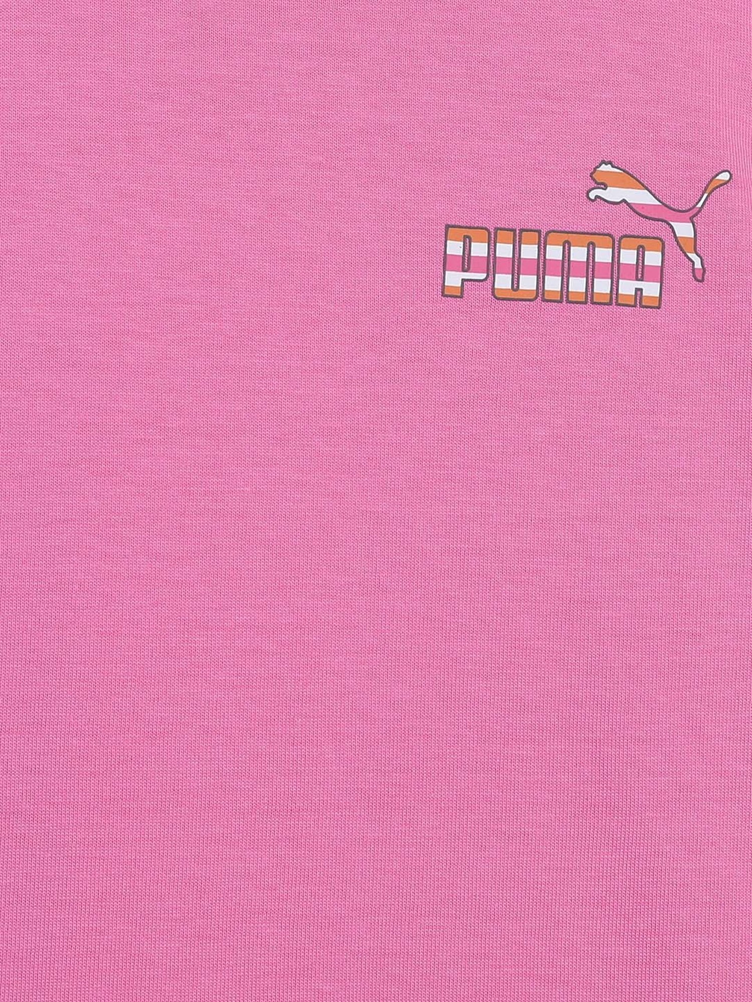 Puma Kids Summer Camp Fast Pink Cotton Printed T-Shirt Set