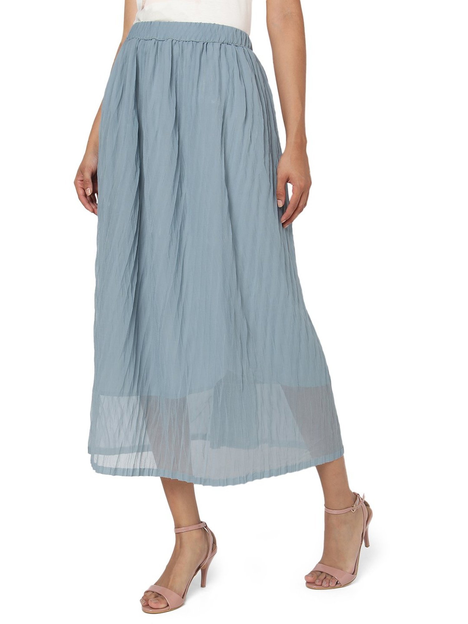 Smarty Pants Blue Midi Skirt