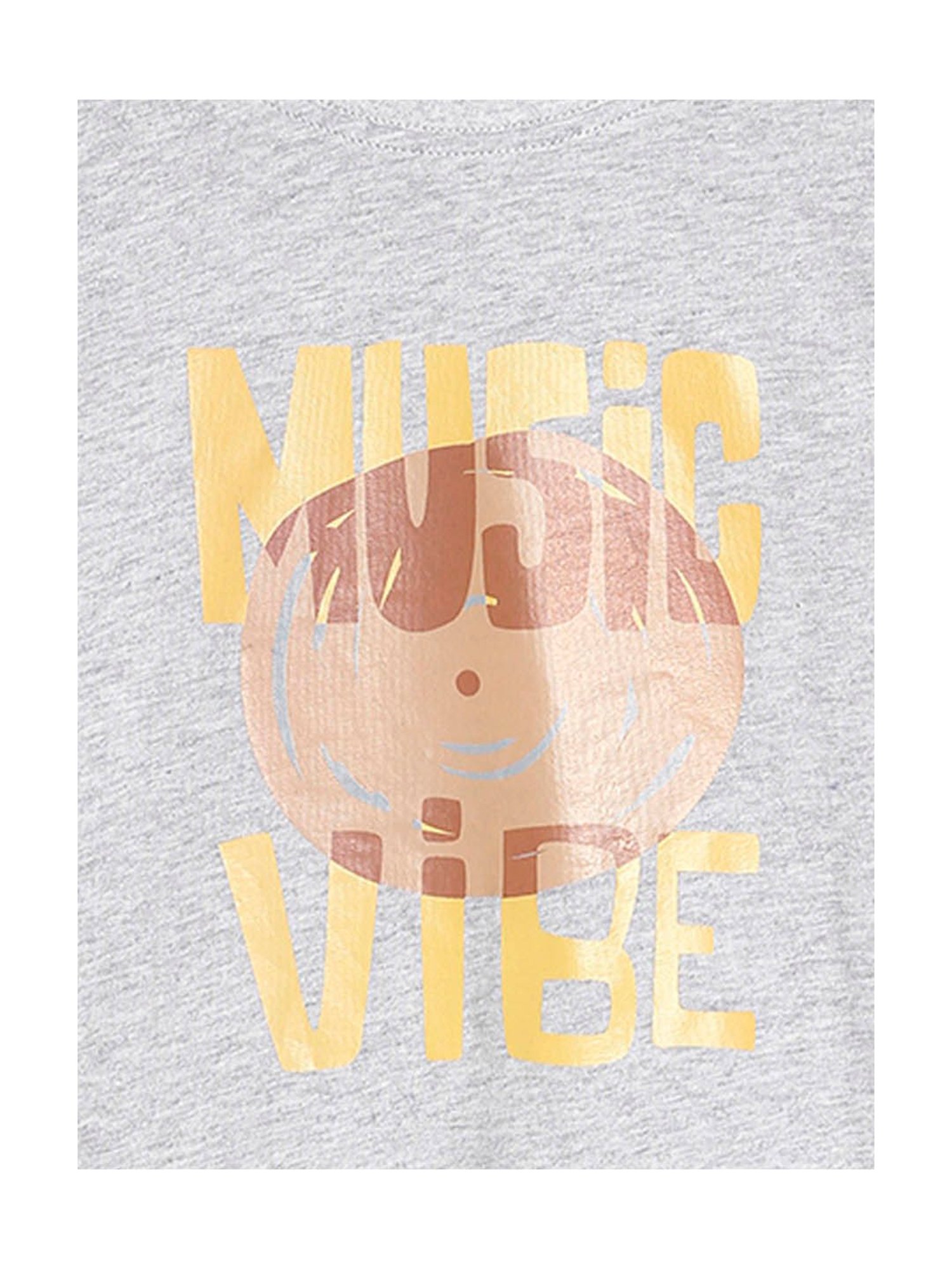 MINIKLUB Kids Grey Printed Full Sleeves T-Shirt