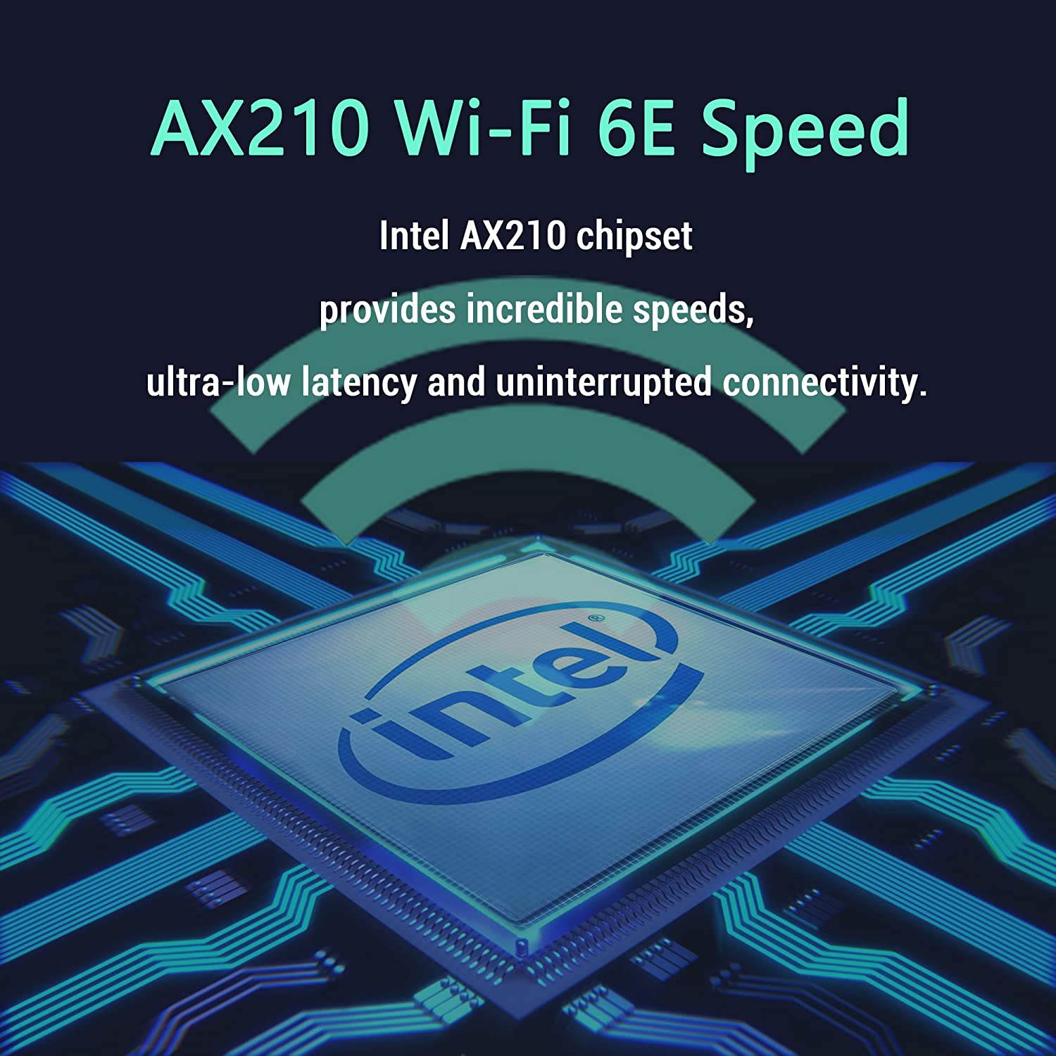 WiFi 6E 5400Mbps AX210 wireless PCIe card, updated to 6G/5.8G/2.4GHz Tri-Band, Bluetooth 5.2, 802.11AX Internal Network Adapter for PC with MU-MIMO, Ultra-Low Latency, Support Windows10 (64bit)
