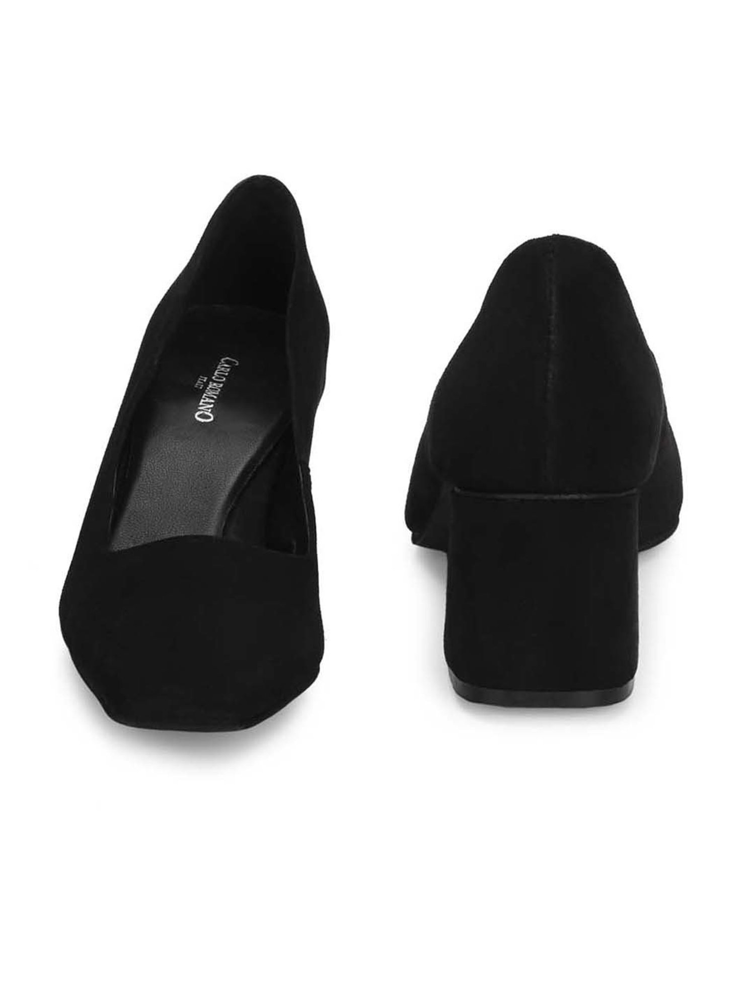 Carlo Romano Women's Black Casual Pumps
