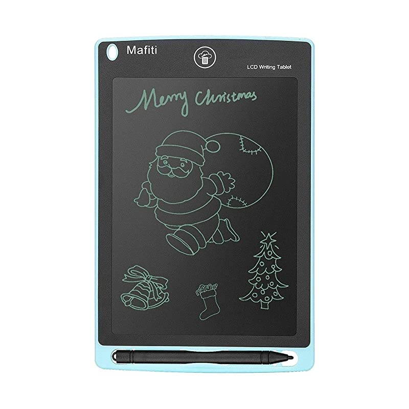 LCD Writing Tablet 85 Inch Electronic Writing Drawing Pads Portable Doodle Board Gifts for Kids Office Memo Home Whiteboard Cyan