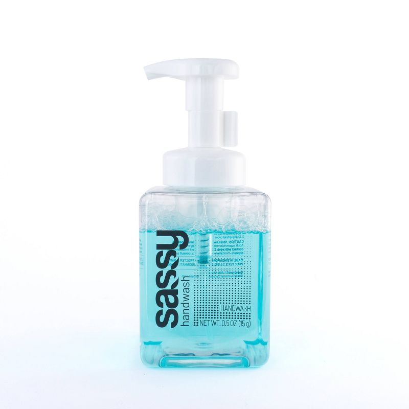 SASSY Refillable Foaming Handwash - Refreshing Scent of Water Lily & Blue Ginger - 0.5oz