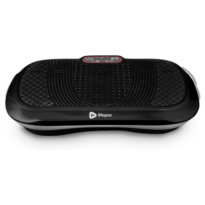 LifePro Portable Home Body Weight Training Fitness Exercise Workout Waver Vibration Plate Platform Equipment Machine Set with Resistance Bands, Black