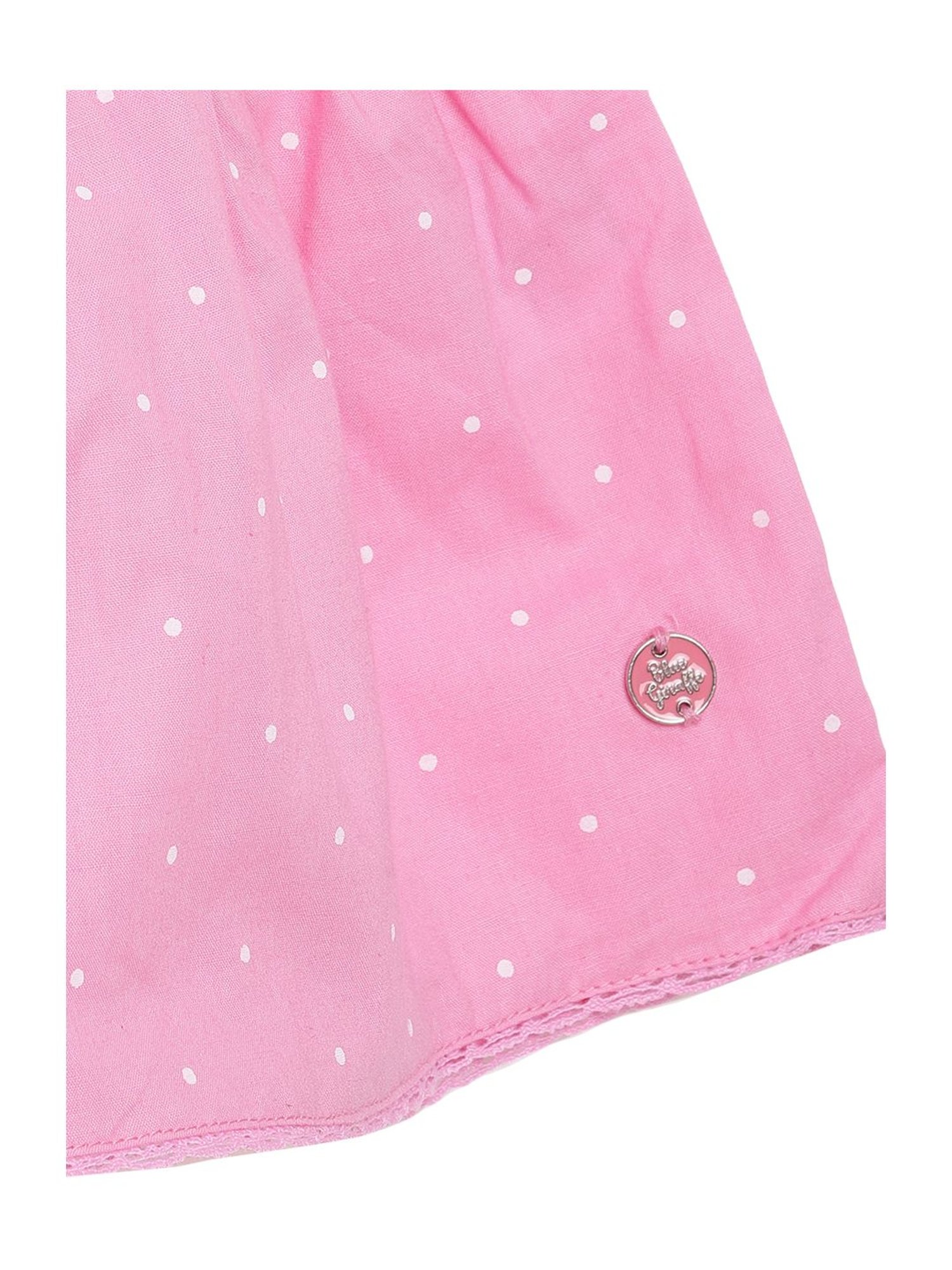 Blue Giraffe Kids Pink Cotton Striped Dress