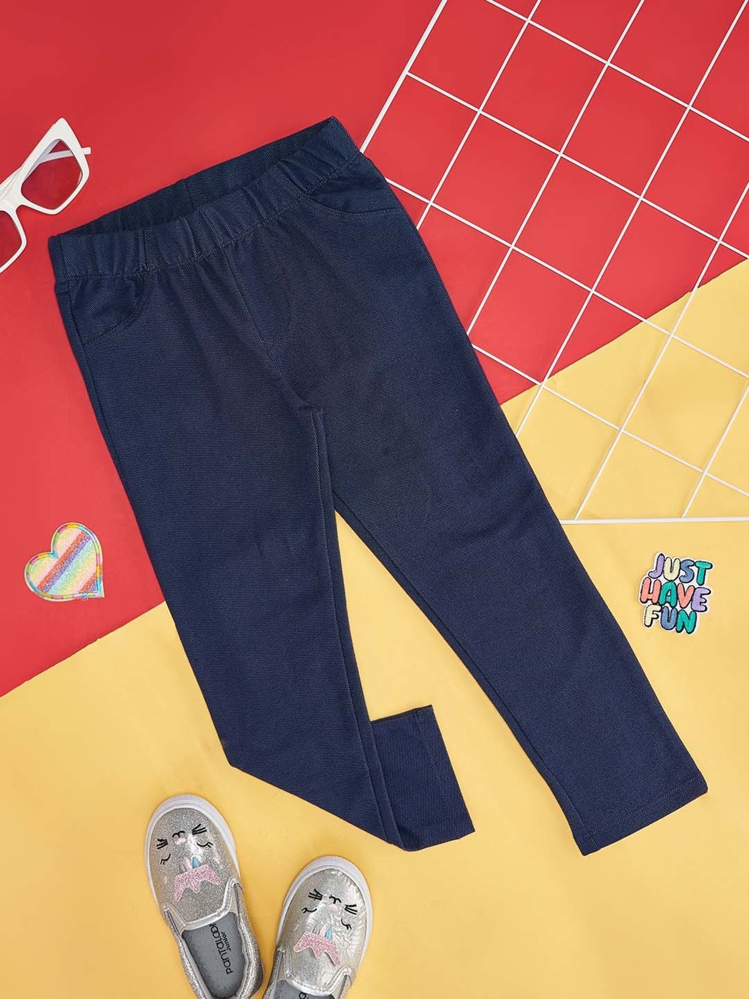 Angel & Rocket Girls Grey Solid Jeggings