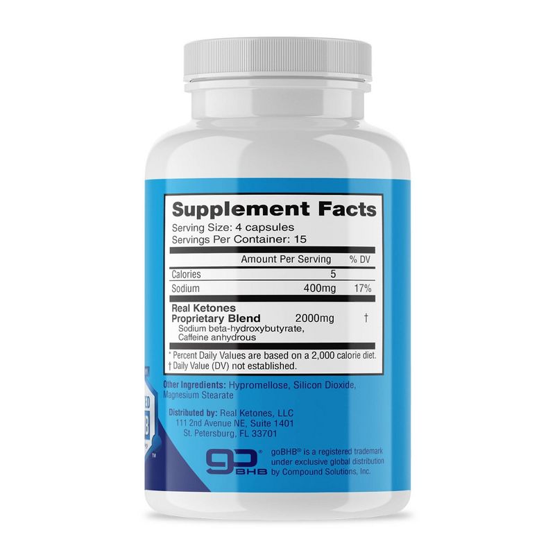 Real Ketones Keto Ignite D-BHB Weight Loss Supplement 2000mg Capsules – 60ct