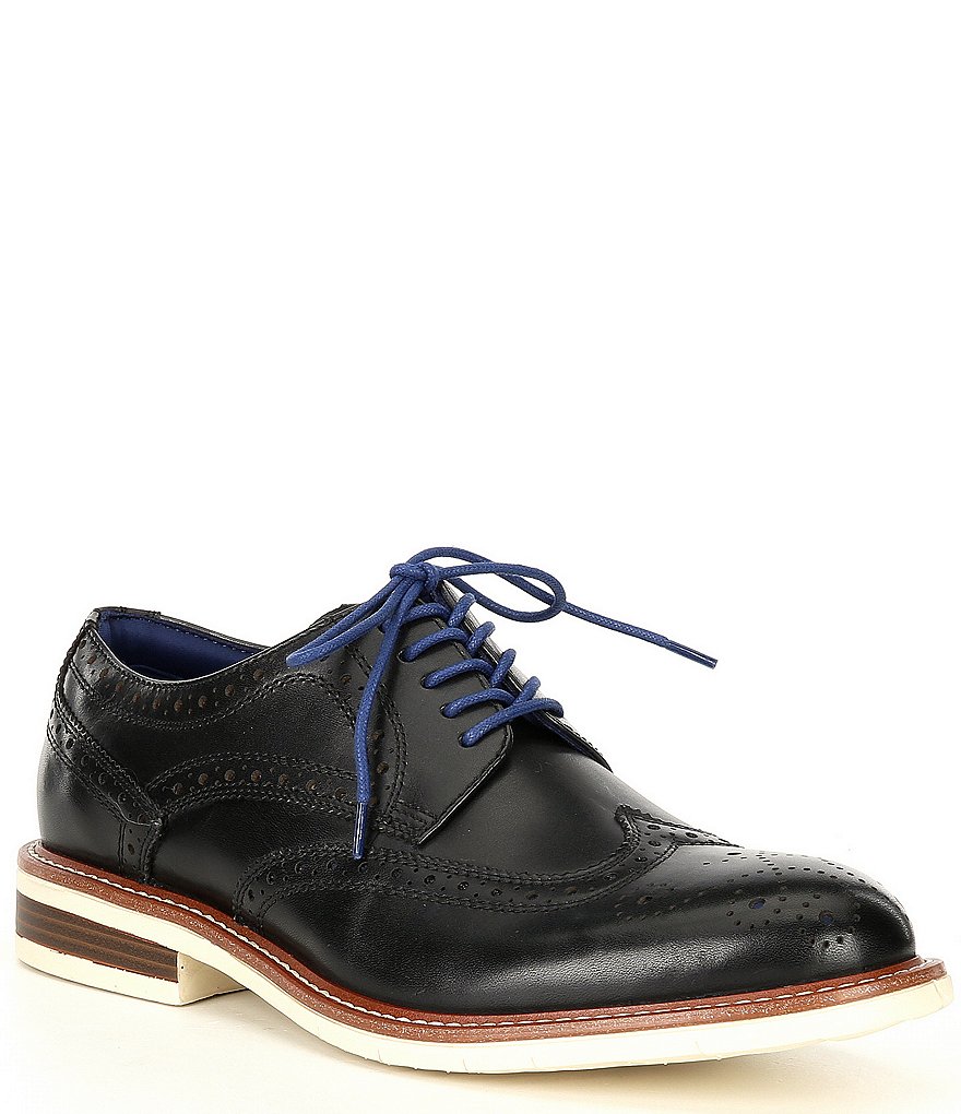 Kenneth Cole New York Men's Kieran Leather Flex Lace-Up Wingtip Toe Oxfords