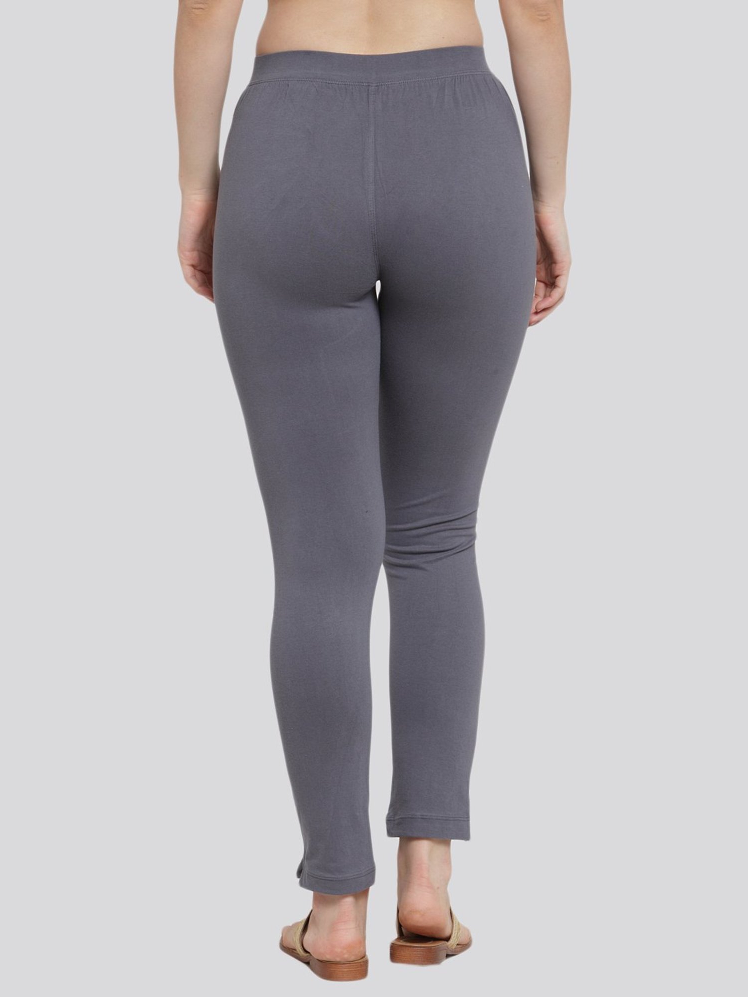 TAG 7 Navy & Grey Cotton Leggings - Pack Of 2