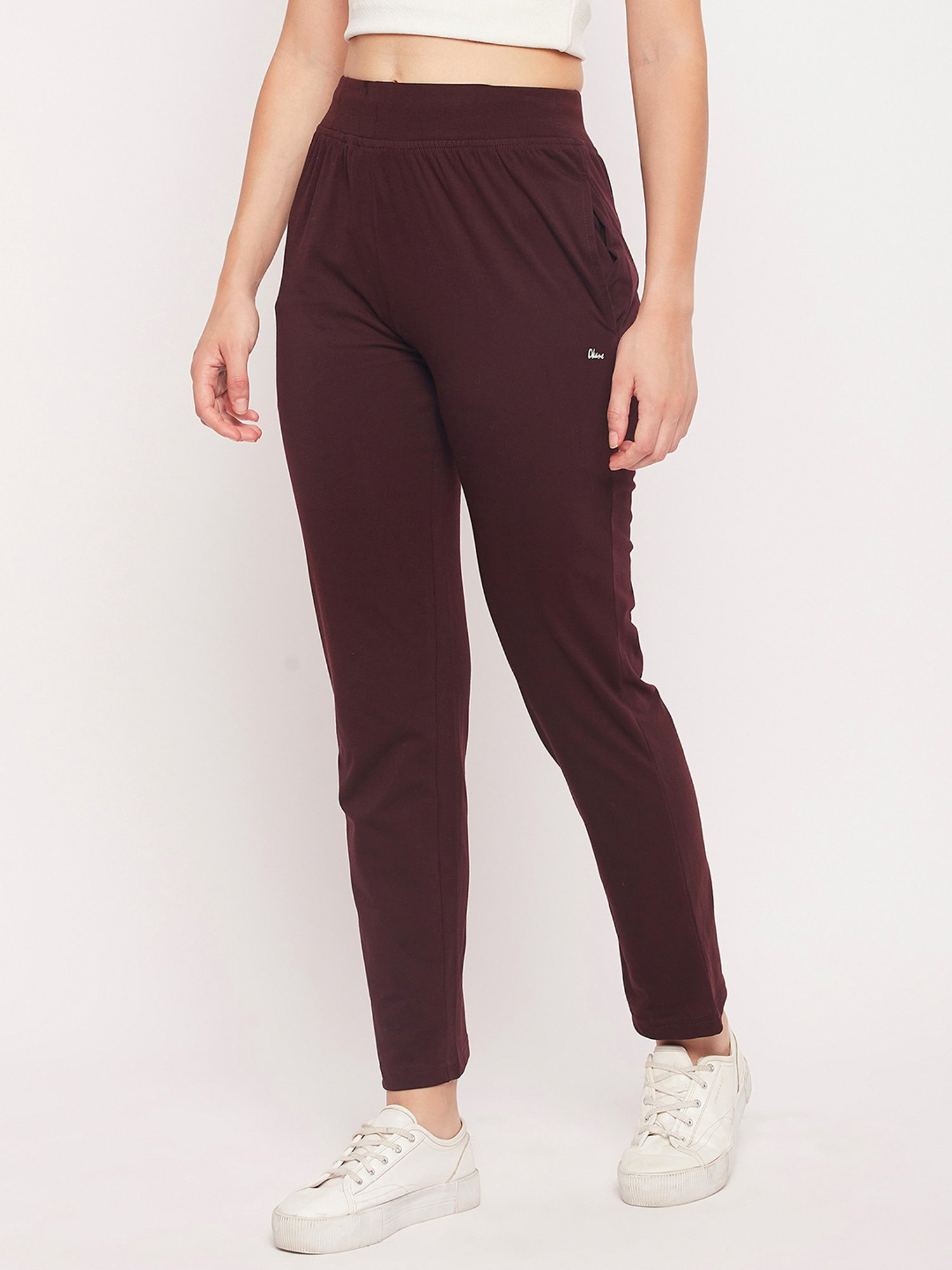 Okane Burgundy Mid Rise Lounge Pants