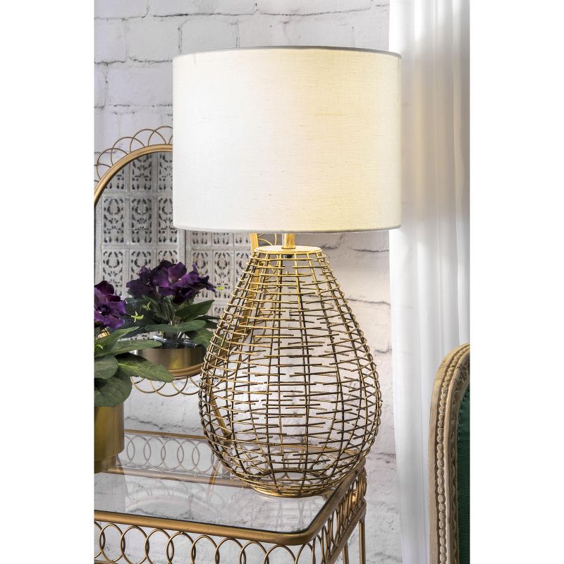 nuLOOM Lorain Brass 27" Table Lamp Lighting - Brass 27" H x 14" W x 14" D