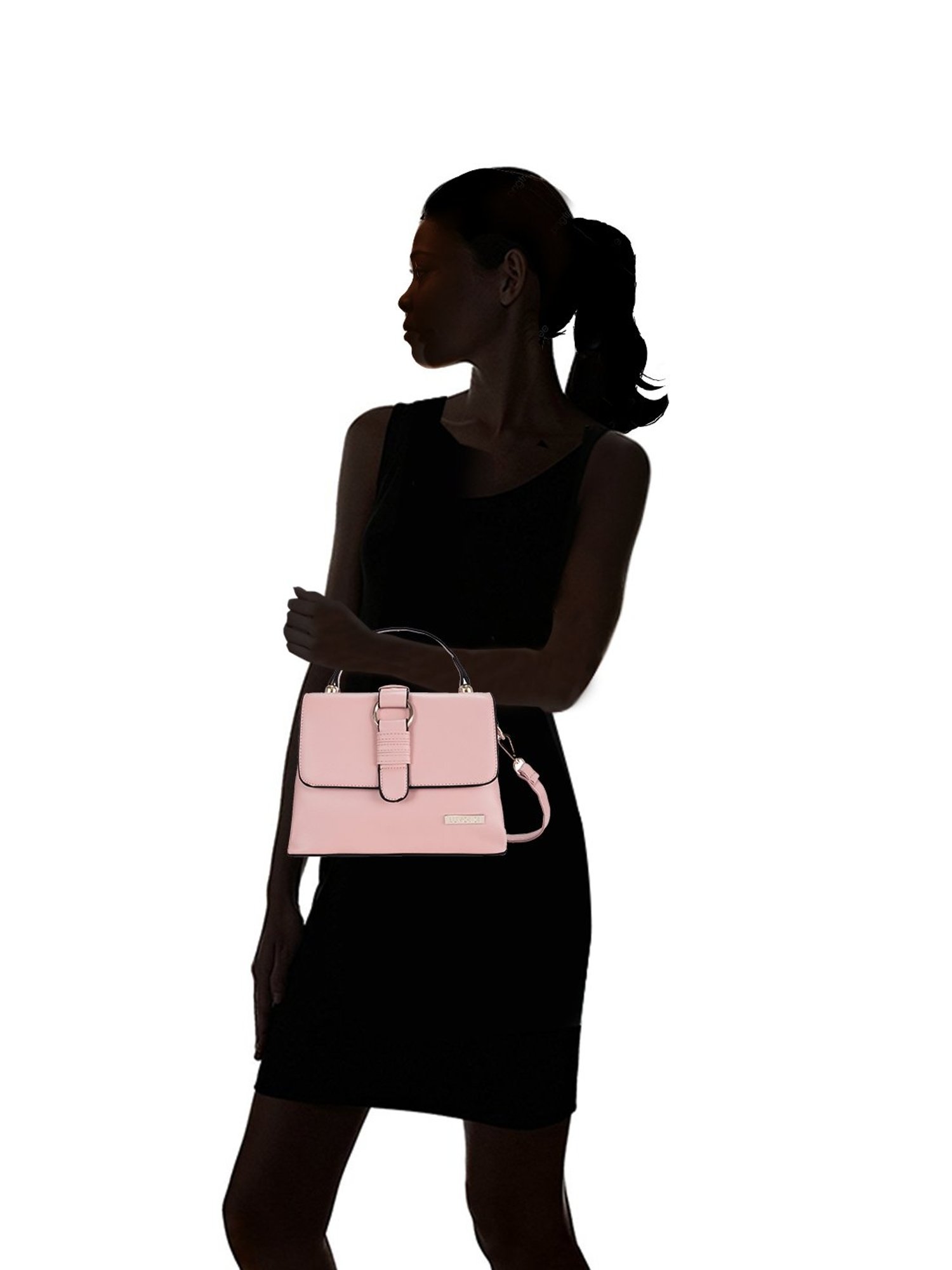 Luvoksi Pink Solid Medium Satchel Handbag