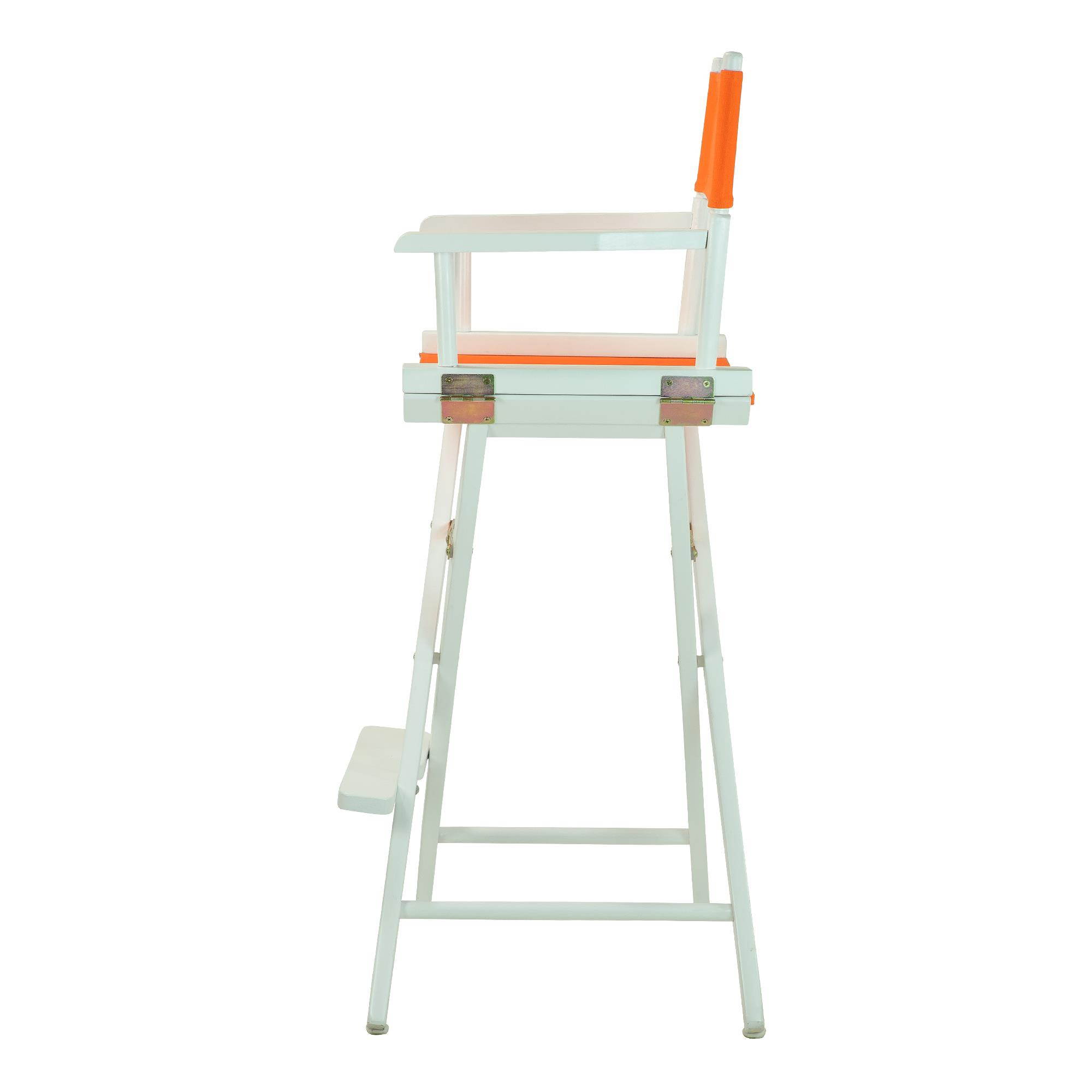 Casual Home 230-01-021-59 30 in. Directors Chair White Frame with Tangerine Canvas