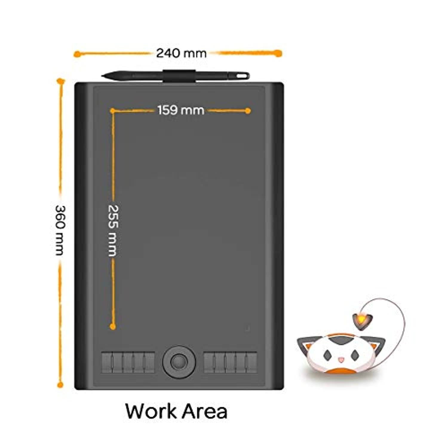 GAOMON M10K 2018 Drawing Tablet  and  GAOMON Passive Pen AP31 for M10K 2018 Only