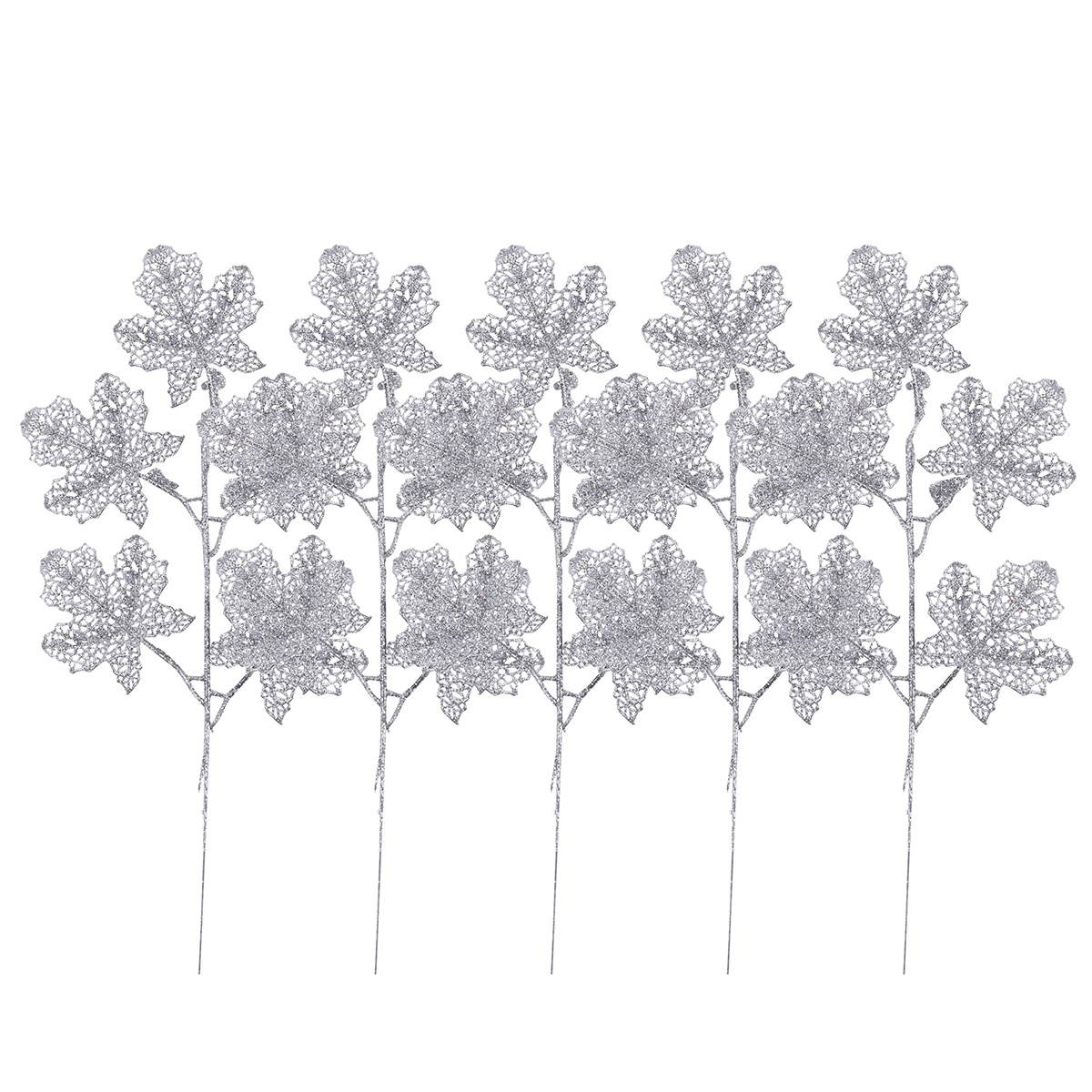 5Pcs Fashion Decorative Leaves Artificial Leaves Christmas Props Accessories