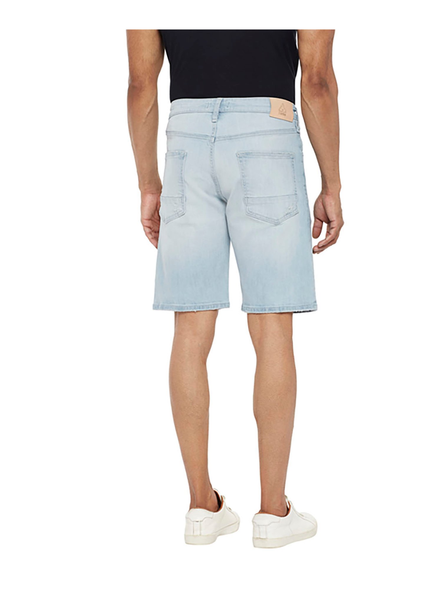 EVERBLUE Blue Midrise Shorts