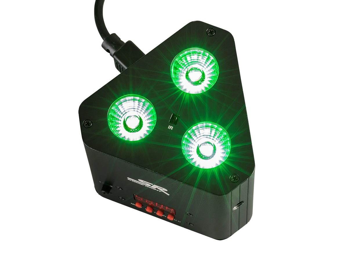 Monoprice Truss Wash Up Light PAR Light With IR (RGB), 3 Watt, x 3 LED - Stage Right Series