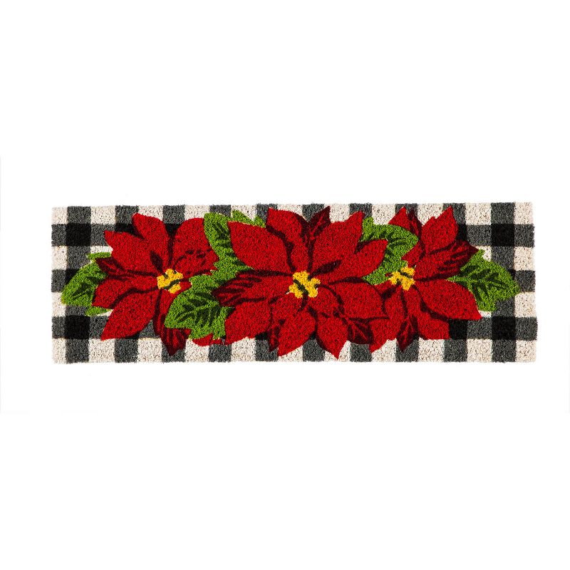 Evergreen Flag Buffalo Plaid Poinsettias Kensington Switch Mat