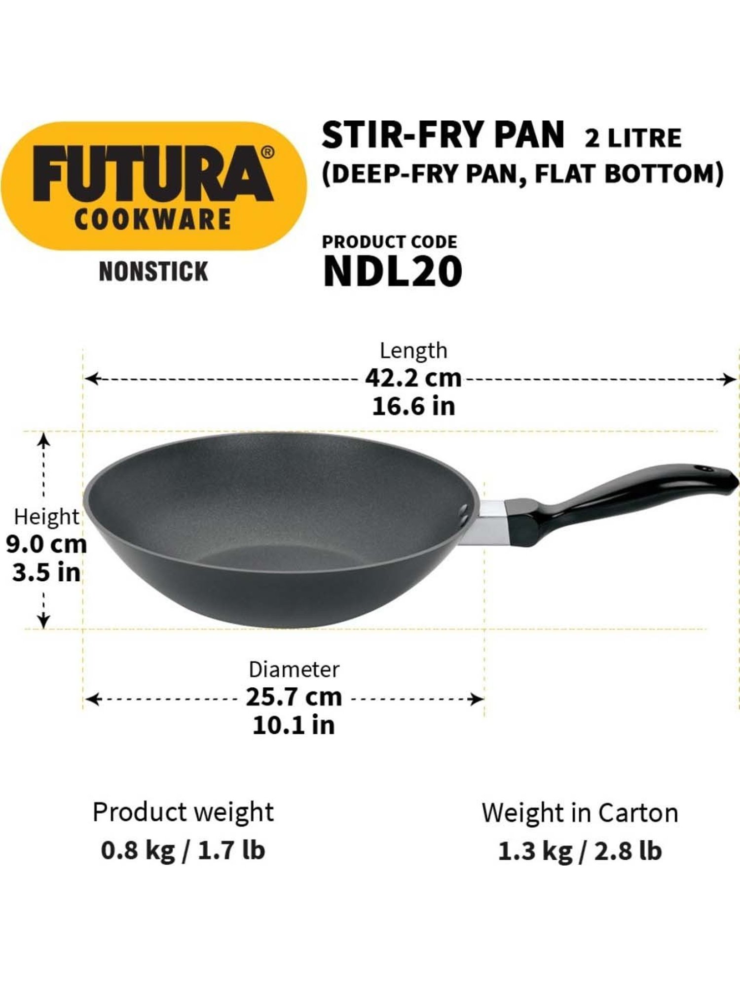 Hawkins Black Hard Anodised 25.7 cm Non-Stick Fry Pan (2 L) - Set of 1