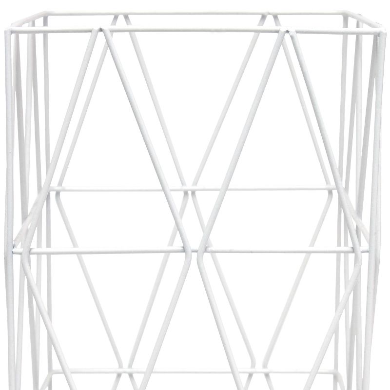 Metal Geometric Square Table Lamp White - Simple Designs