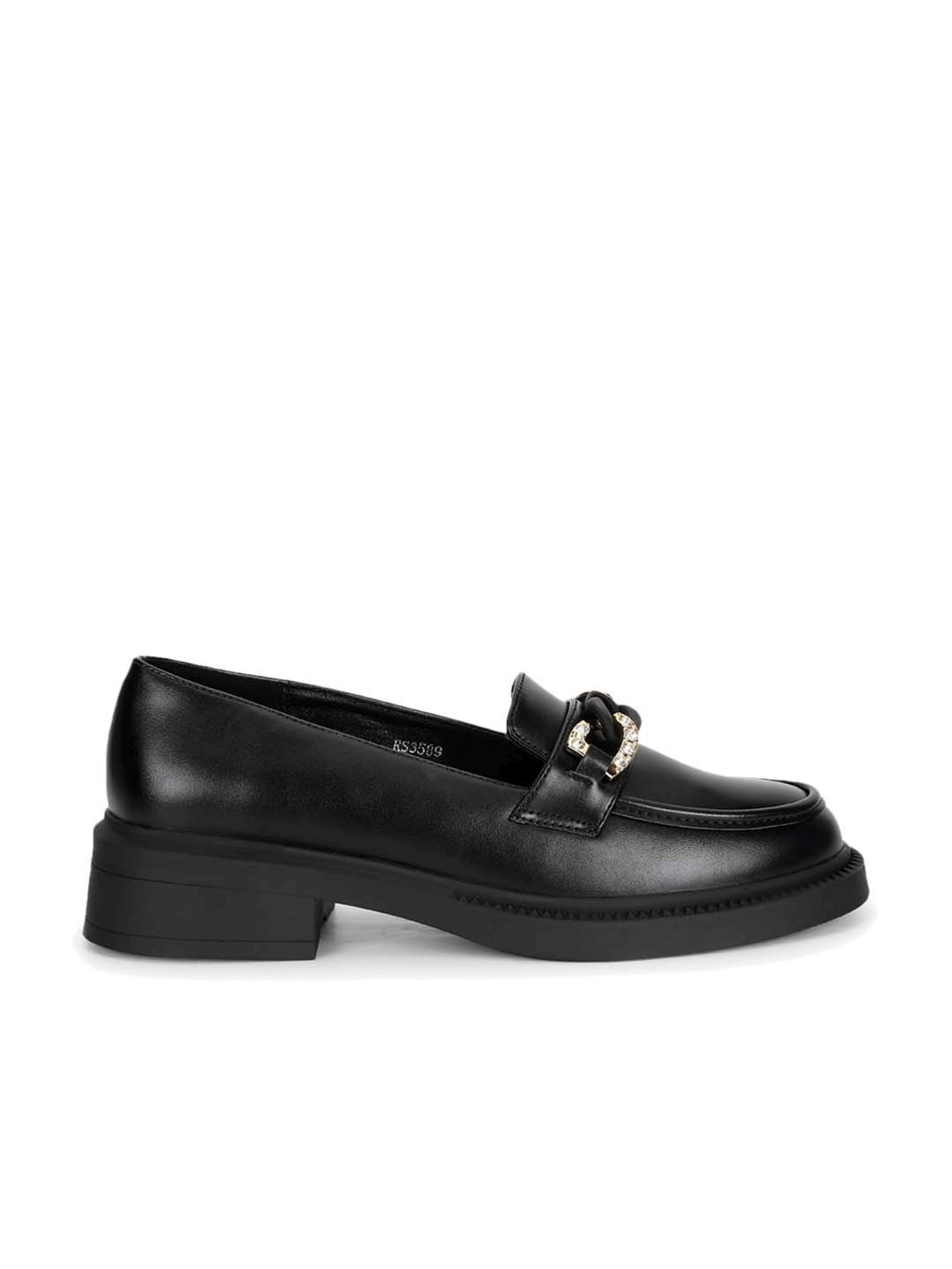 Truffle Collection Women's Black Casual Loafers