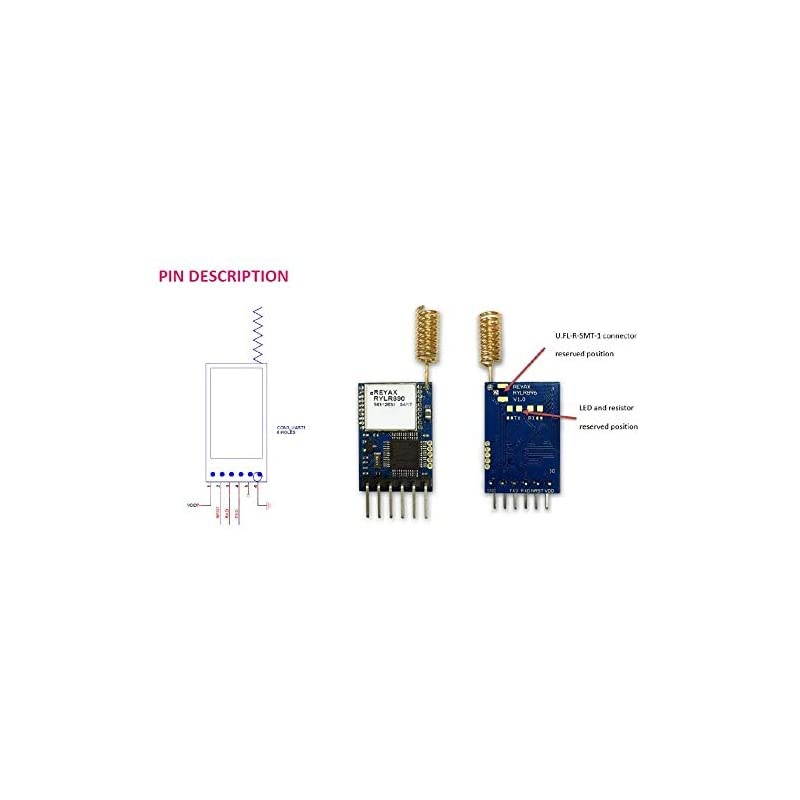 RYLR896 Lora Module SX1276 UART 868MHz 915MHz Antenna at Command FCC NCC