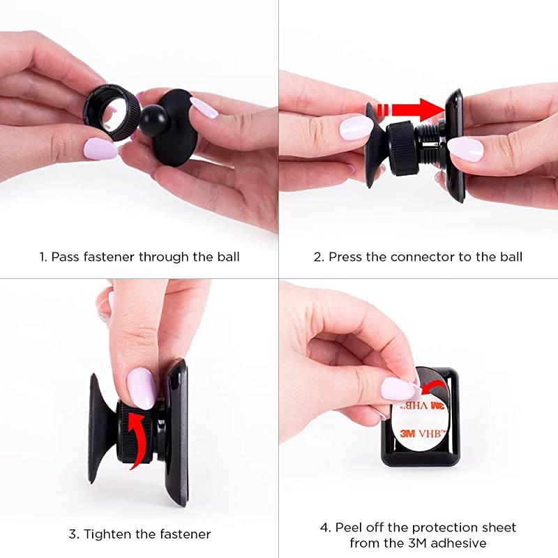 Magnetic Phone Dash Mount for Car - Dash Mounted Mobile Phone Holder | Ultra Strong Magnets | Compatible with iPhone 11 10 XS Pro Max X Samsung S9 S8+ Galaxy Note - by