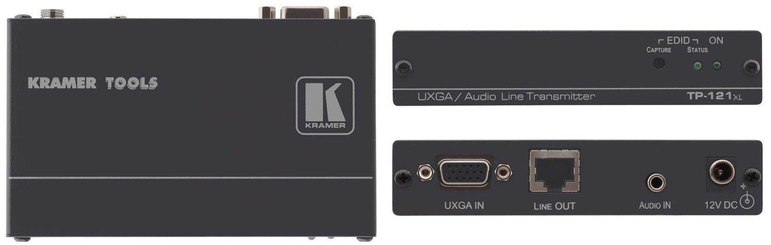Kramer Electronics - TP-121XL - Kramer Computer Graphics Video & Stereo Audio over Twisted Pair Transmitter - 1 Input