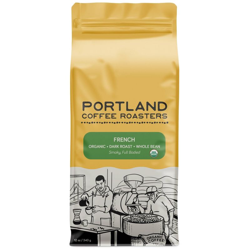 Portland Coffee Roasters Organic French Whole Bean Coffee - 12oz