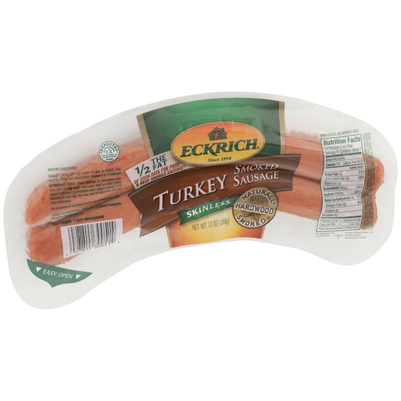 Eckrich Turkey Skinless Smoked Sausage - 13oz