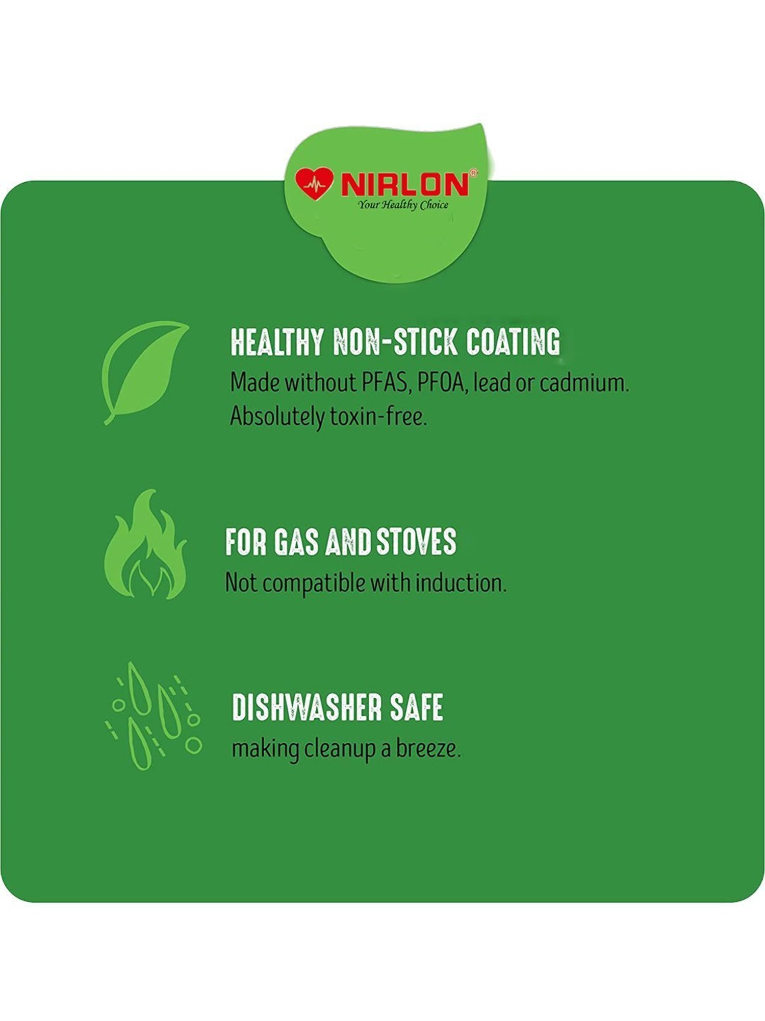 Nirlon Red Aluminium Non-Stick Kitchenware Item Set of 2