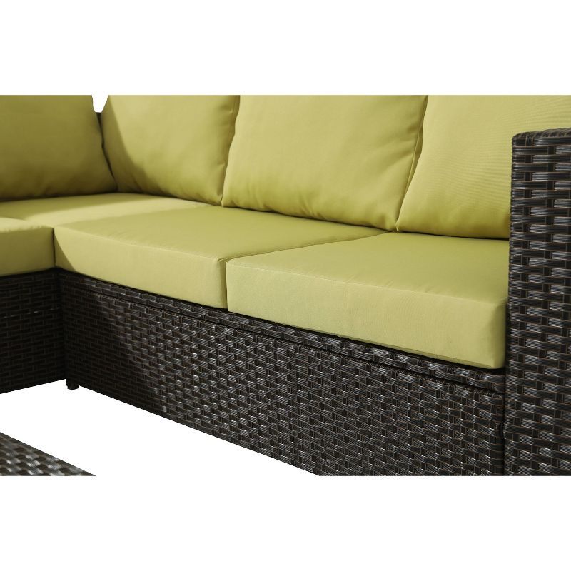 Draper 5pc Sectional Set with Sunbrella - Sage - Leisure Made