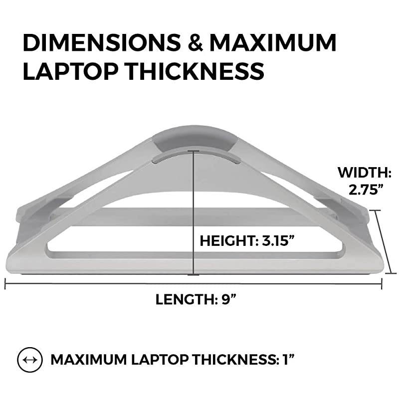 Vertical Laptop Stand for Desks Silver | Adjustable Holder to Dock Apple MacBook MacBook Pro and Other Laptops to Organize Work Home Office