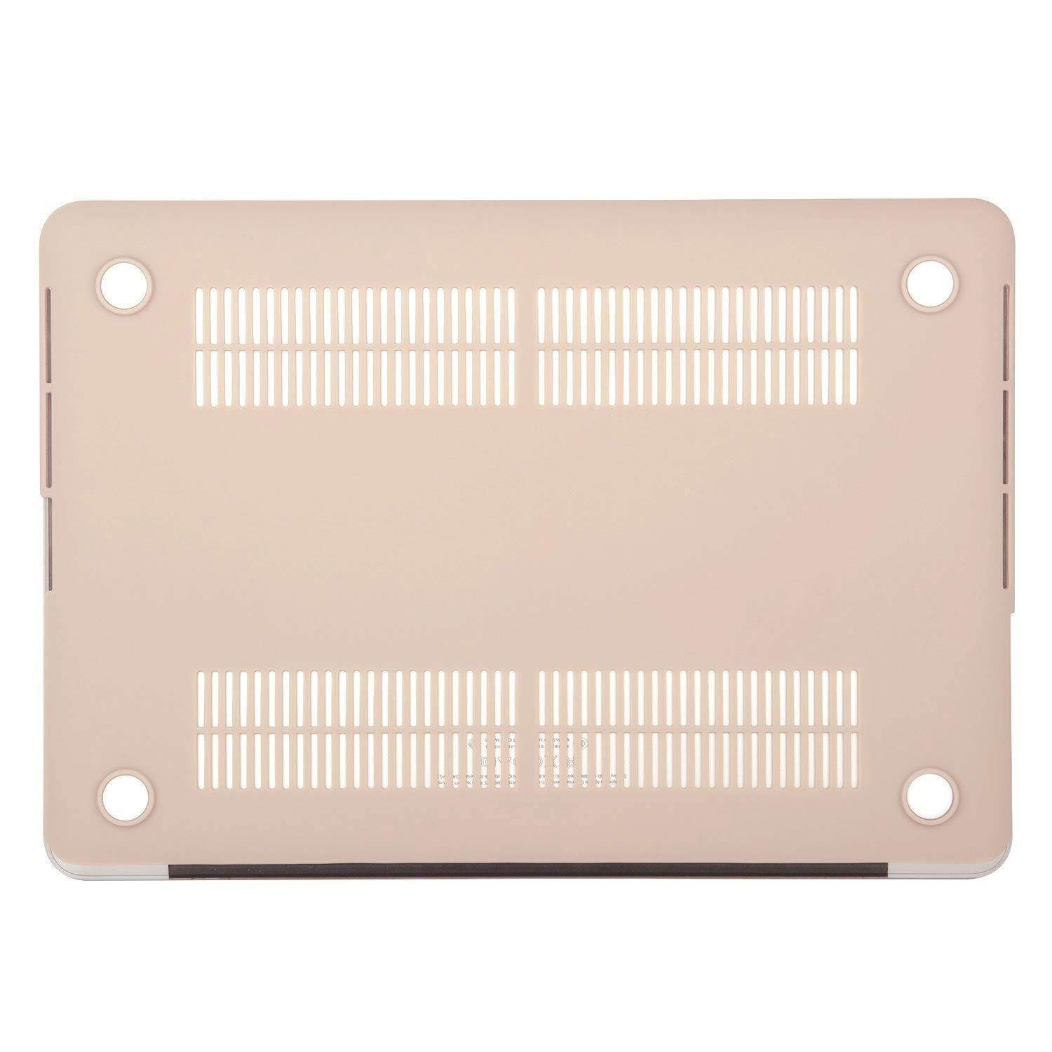 MOSISO Case Only Compatible MacBook Pro (W/O USB-C) Retina 13 Inch (A1502/A1425)(W/O CD-ROM) Release 2015/2014/2013/end 2012 Plastic Hard Shell & Keyboard Cover & Screen Protector, Camel