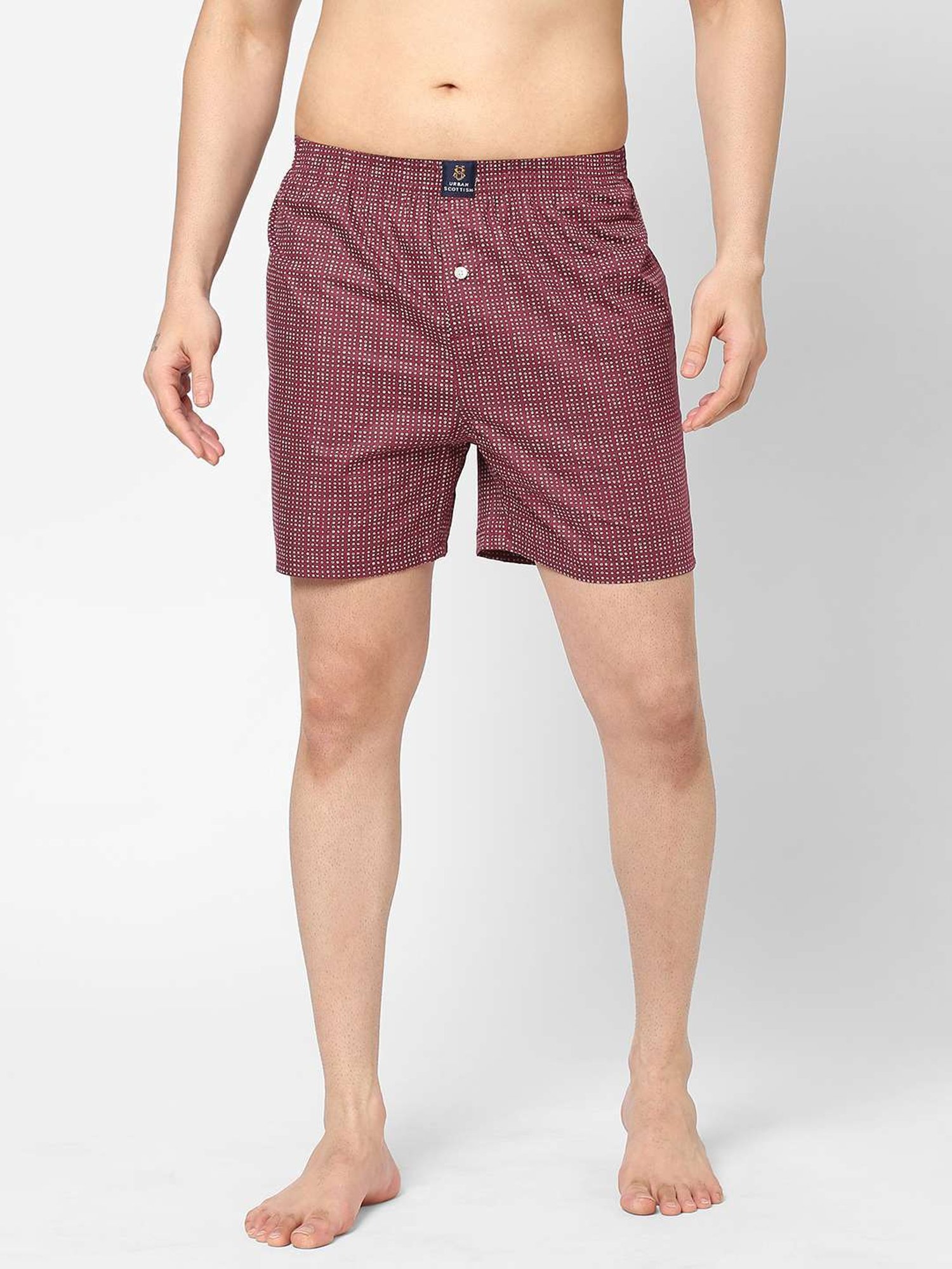 Urban Scottish Multicolored Regular Fit Printed Boxers - Pack Of 2