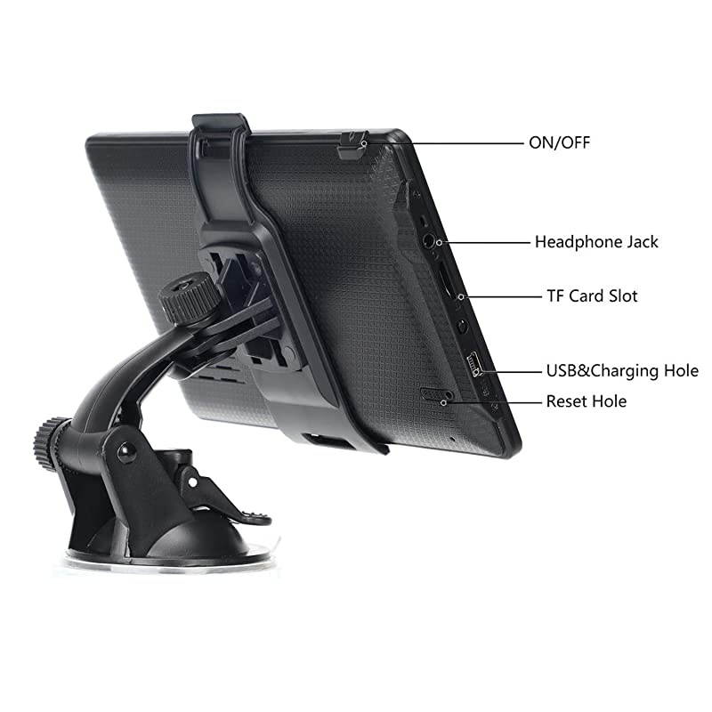 GPS Navigation for Truck RV Car 7 Inch  GPS Navigation System GPS for Truck Drivers Commercial 2021 Maps with Free Lifetime Update Spoken TurnbyTurn Directions Driver Alerts