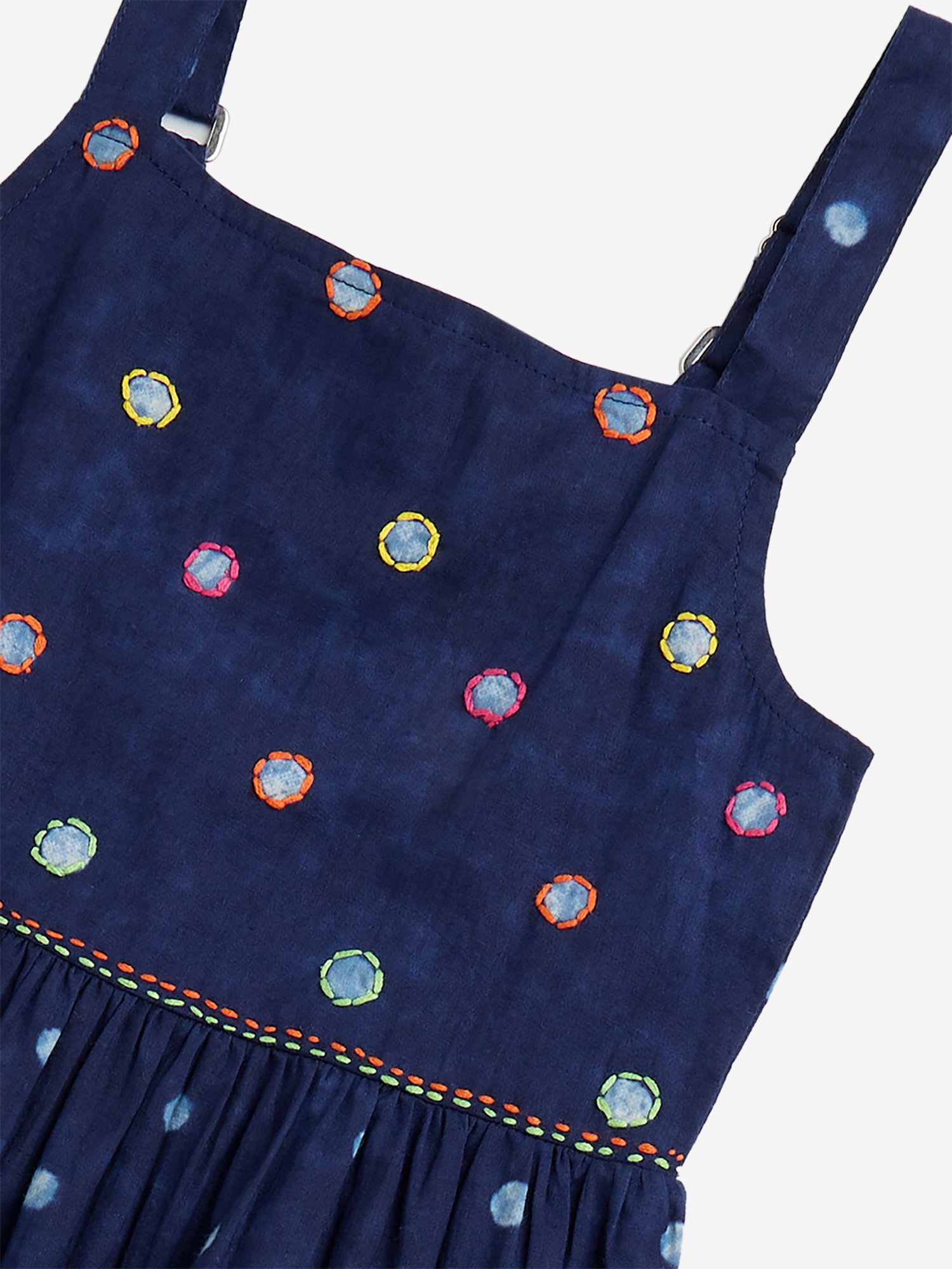 Utsa Kids by Westside Indigo Tie and Dye Cotton Tiered Dress