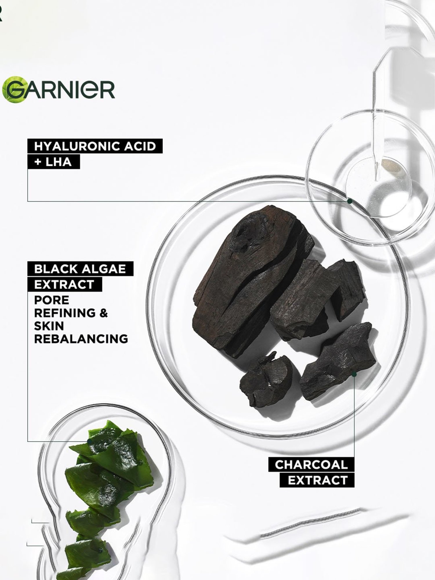 Garnier Skin Naturals Charcoal Face Serum Sheet Mask Black - 28 gm