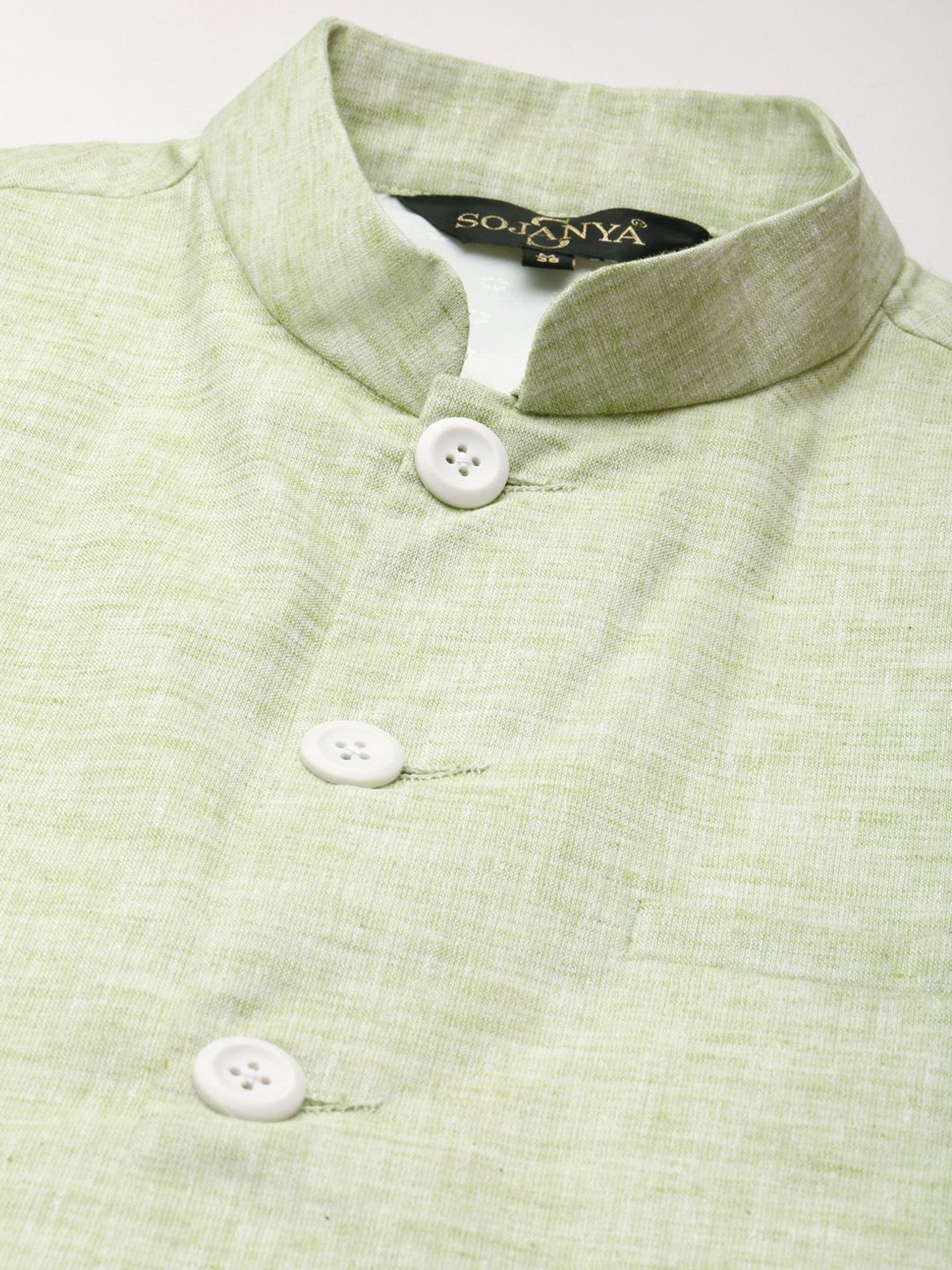 Sojanya Red & Green Regular Fit Kurta Set With Jacket